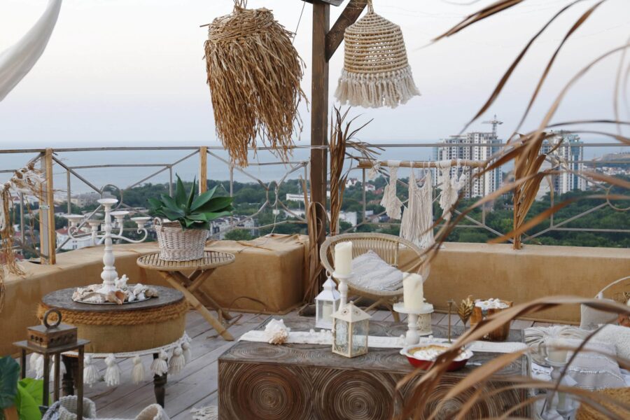 Trendig und gemütlich: eine Terrasse im Boho-Stil